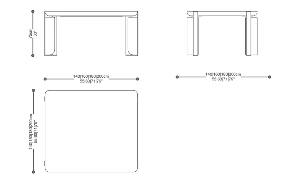 Image of the complete dimensions of the product